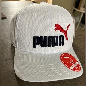 Brand New PUMA Archive Logo Stretch Fit Golf Hat L/XL
